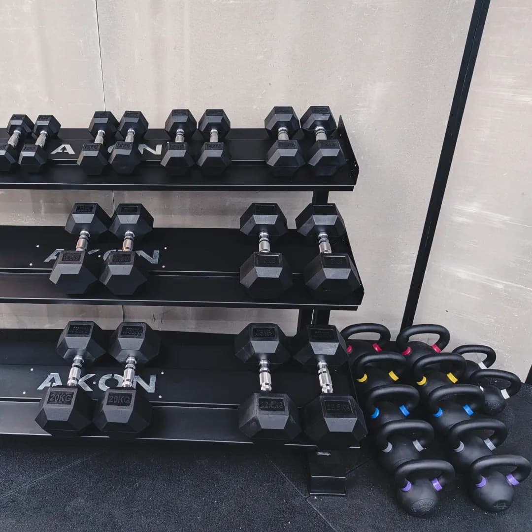 Dumbbells and kettlebells